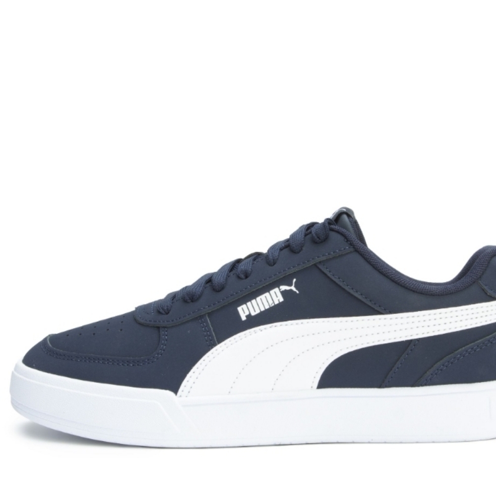 Puma Mens 8.5sz Navy and White Low-Top Athletic Sneaker EUC
